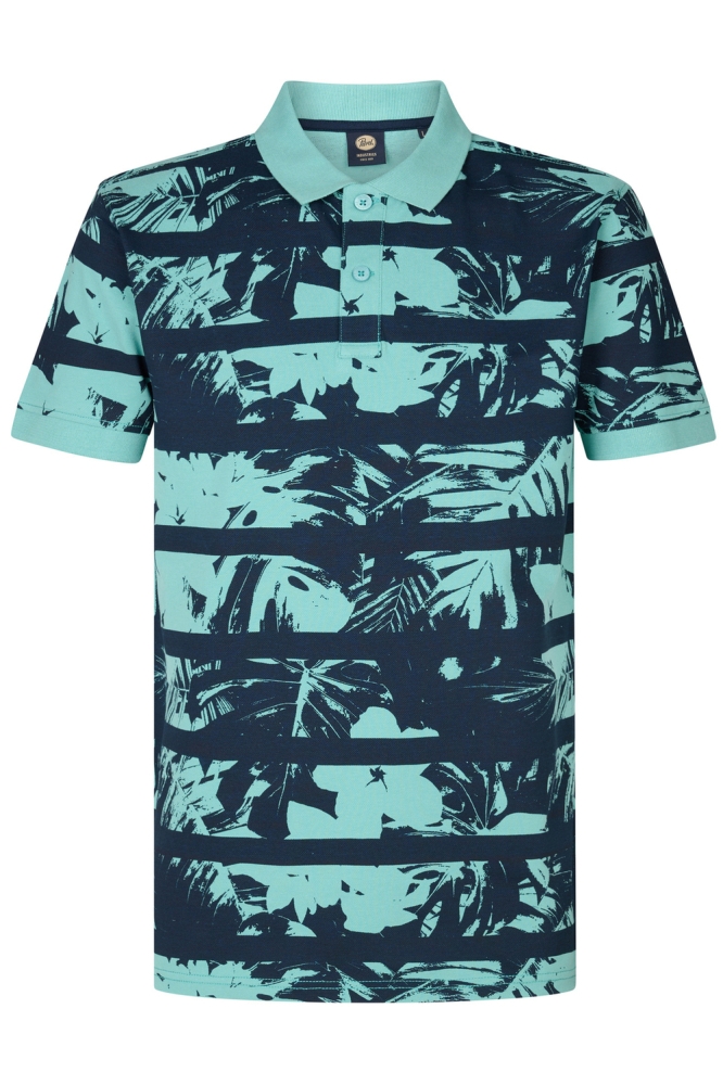 POLO MET ALLOVER PRINT M 1050 POL104 6169 Aqua Green